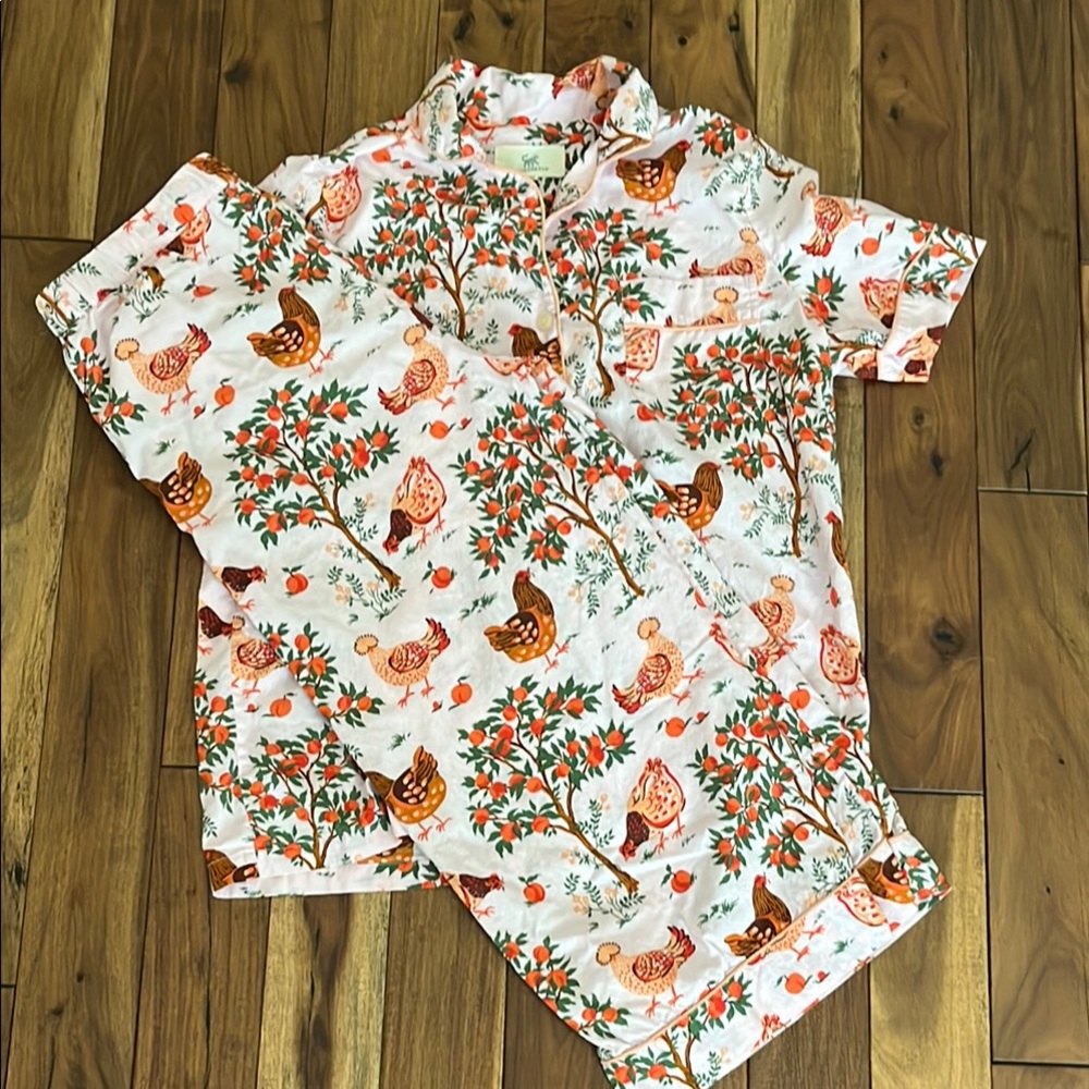 Printfresh hen house capri pajamas